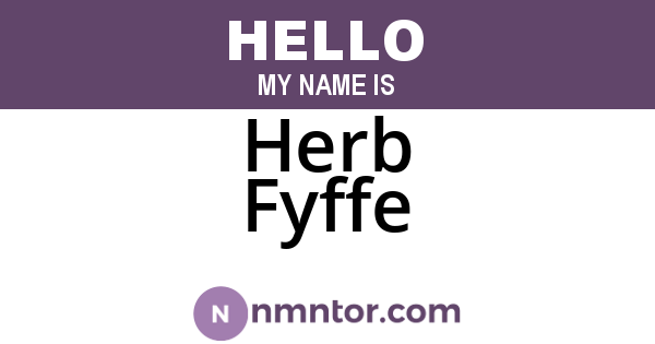 Herb Fyffe