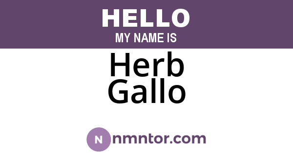 Herb Gallo