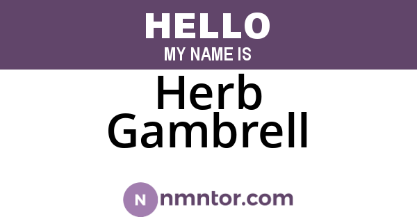 Herb Gambrell