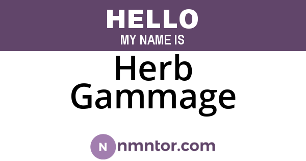 Herb Gammage