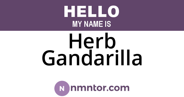 Herb Gandarilla