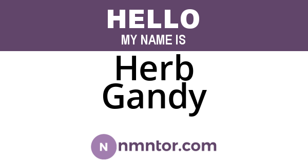 Herb Gandy