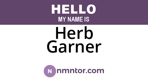 Herb Garner