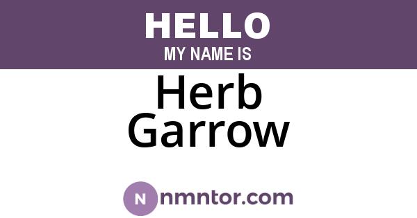 Herb Garrow