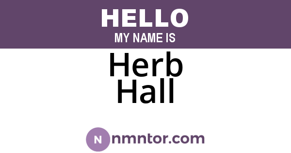 Herb Hall