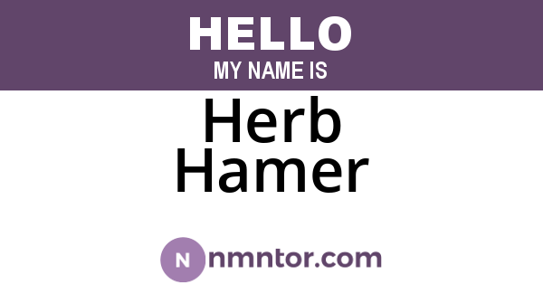 Herb Hamer