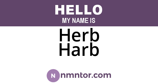 Herb Harb