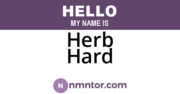 Herb Hard