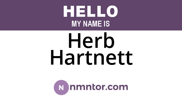 Herb Hartnett
