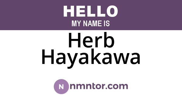 Herb Hayakawa
