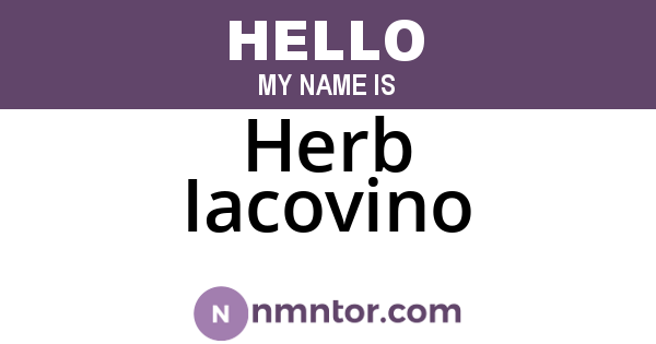 Herb Iacovino