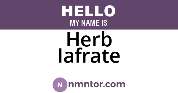 Herb Iafrate