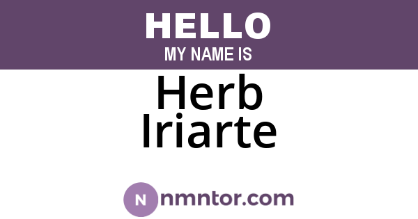 Herb Iriarte