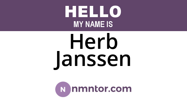 Herb Janssen