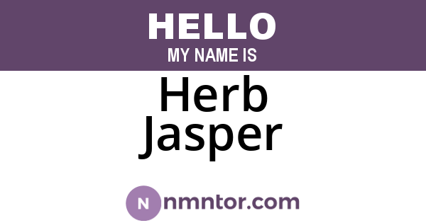 Herb Jasper