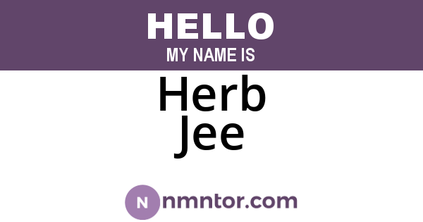 Herb Jee