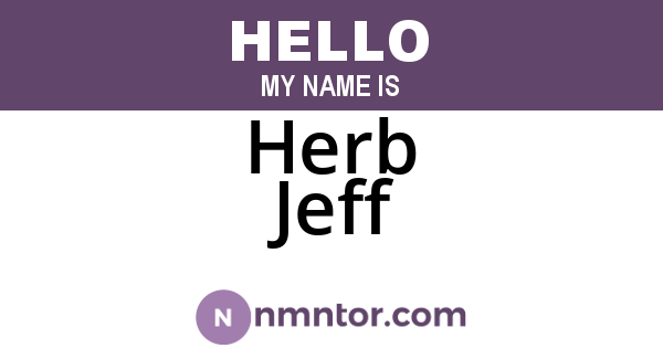 Herb Jeff