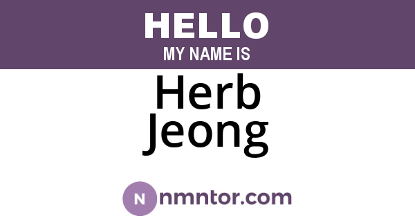 Herb Jeong