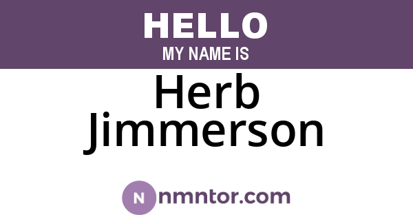 Herb Jimmerson