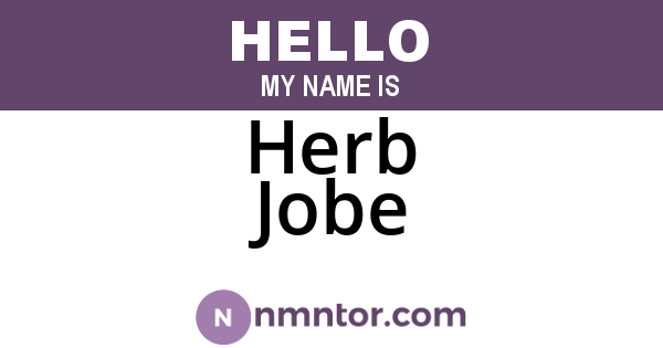 Herb Jobe