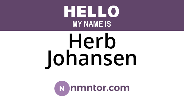Herb Johansen
