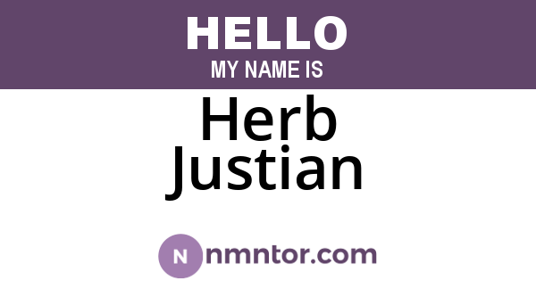 Herb Justian