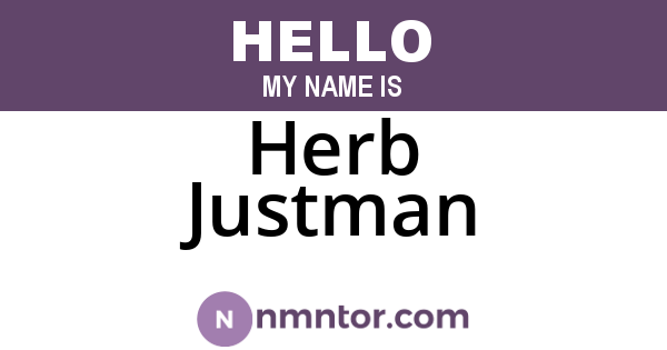 Herb Justman