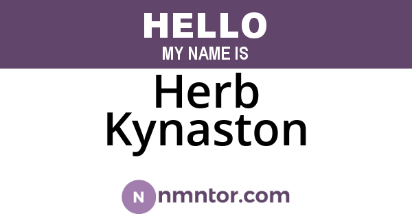 Herb Kynaston