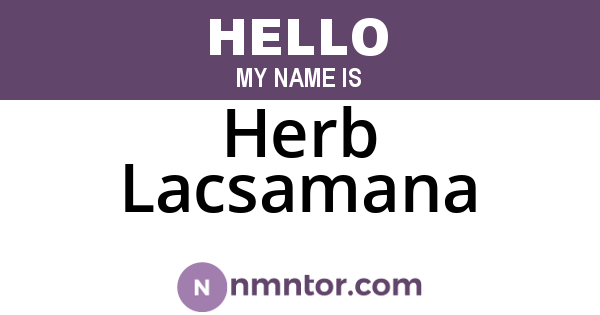 Herb Lacsamana