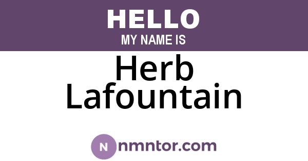 Herb Lafountain