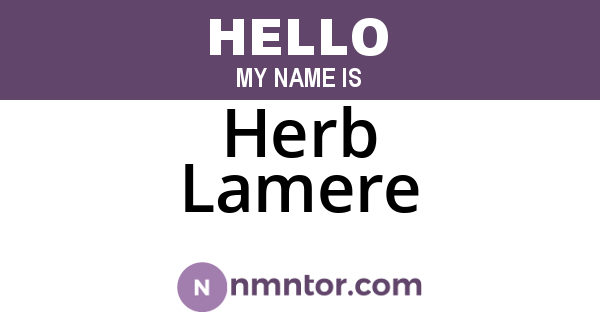 Herb Lamere