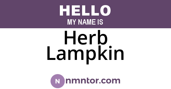Herb Lampkin