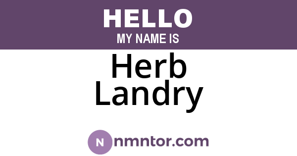 Herb Landry