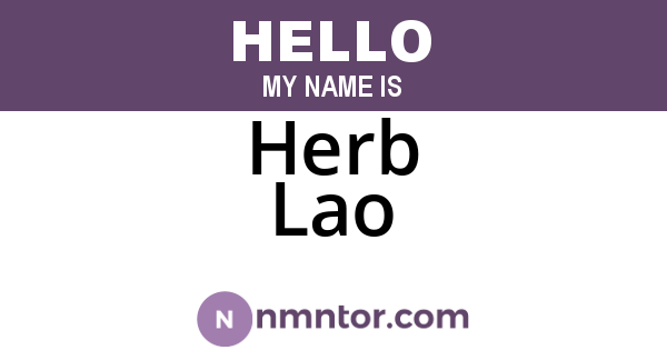 Herb Lao