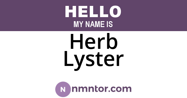 Herb Lyster