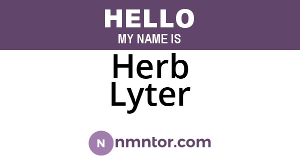 Herb Lyter
