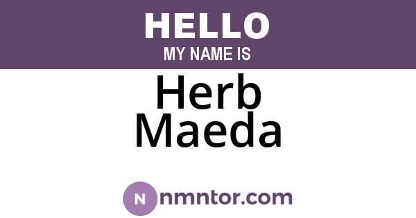 Herb Maeda