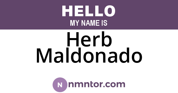 Herb Maldonado