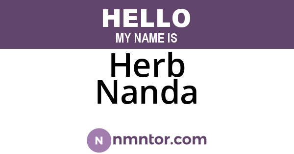 Herb Nanda