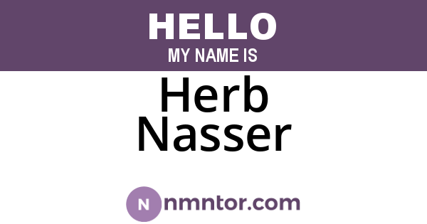 Herb Nasser