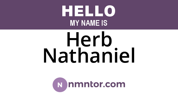 Herb Nathaniel