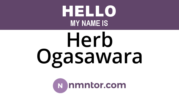 Herb Ogasawara