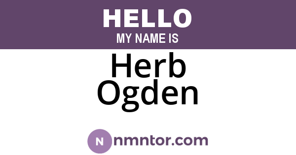 Herb Ogden