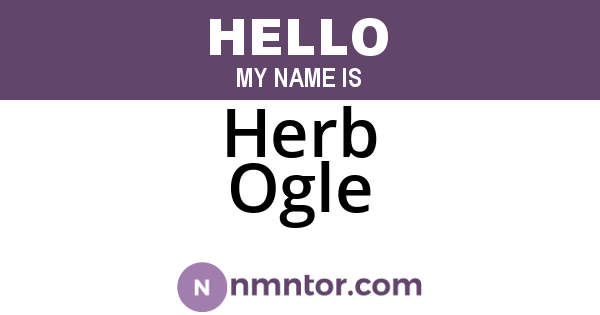 Herb Ogle