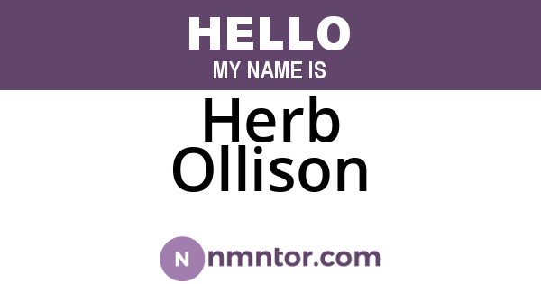 Herb Ollison