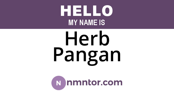 Herb Pangan