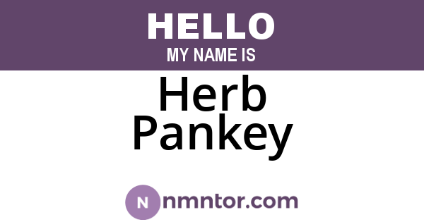 Herb Pankey