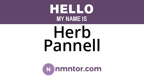 Herb Pannell