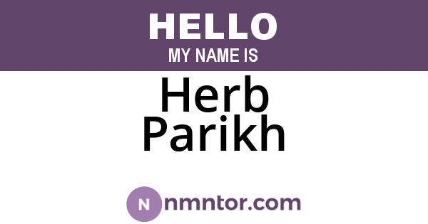 Herb Parikh