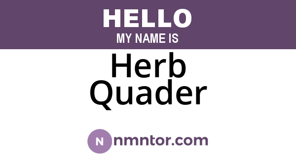 Herb Quader